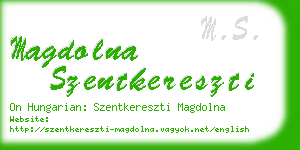 magdolna szentkereszti business card